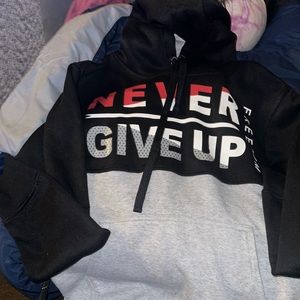 Men’s or boys pull over sweatshirt never give up freedom